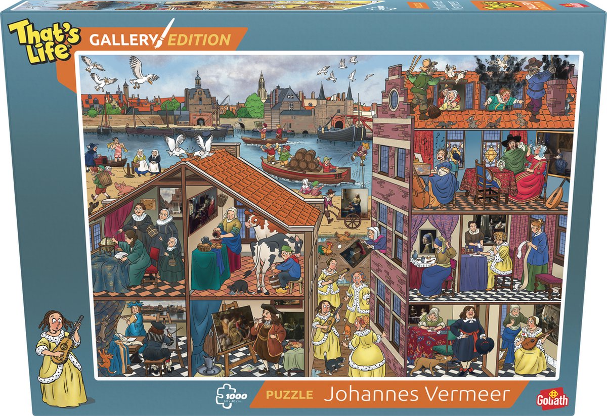 Goliath that's life gallery edition: johannes vermeer - 1000 puzzelstukjes - legpuzzel (68x48cm)