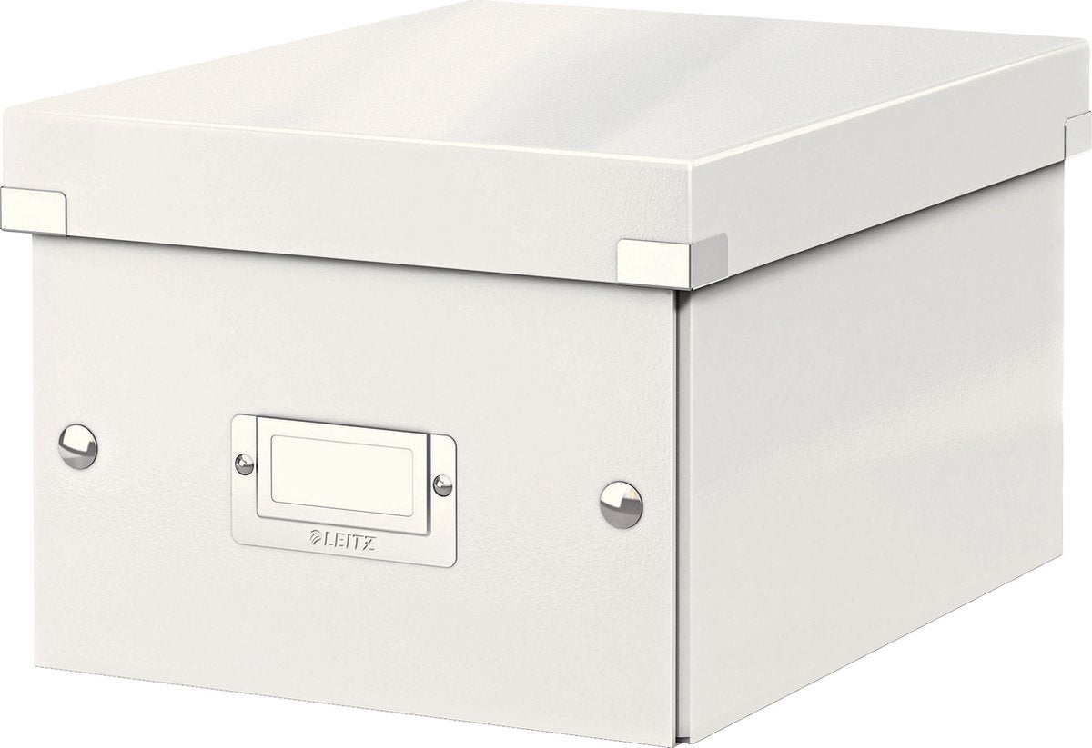 Leitz wow click store kleine opbergdoos - 84% gerecycled karton - 22 x 28.2 cm (bxhxd) - voor a5 formaten - wit