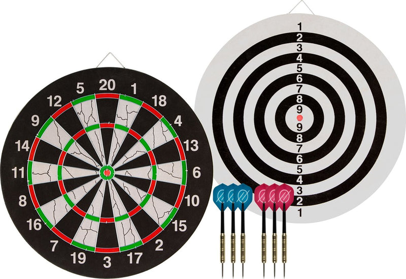Faver dartbord set - flock ii - incl. 6 dartpijlen - diameter 45 cm