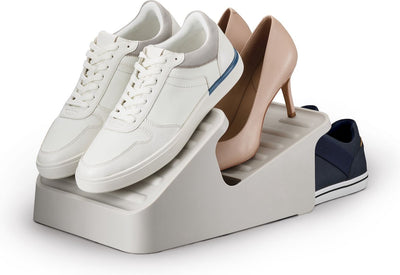 Joseph joseph shoe-in™ ruimtebesparend schoenenrek – ecru – stapelbaar modern design - 3 paar schoenen