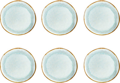 Medard de noblat - shadow aqua - dinerbord 28 cm - 6 delig - stoneware