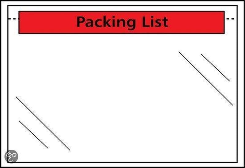 Raadhuis paklijstenvelop - 225x122mm - dl - packing list - 1000 stuks - rd-310301