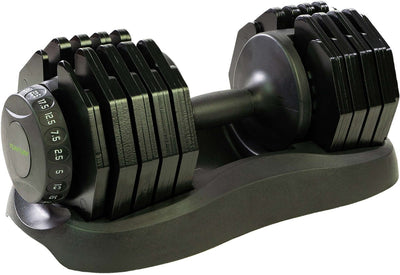 Tunturi verstelbare dumbbell - selector dumbbell - halterset- per stuk - verstelbaar van 2,5kg tot 25kg - incl. gratis fitness app