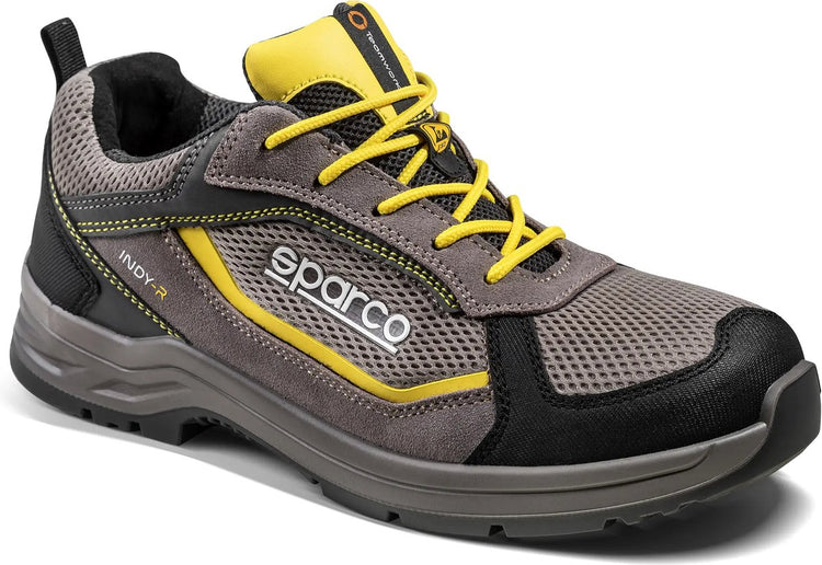 Sparco indy edmonton – veiligheidsschoen s1ps met flexgrip+ zool en ademend mesh - beige-geel - maat - 43
