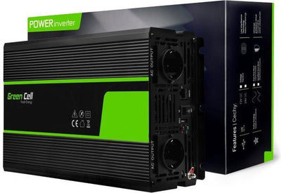 Green cell voltage auto omvormer 12v naar 220v, 3000w 6000w gemodificeerde sinusgolf.