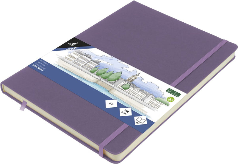 Kangaro schetsboek - a4 - heather purple - met elastiek en lint - k-861333