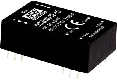 Mw mean well dcwn03a-15 dc dc-convertermodule 100 ma 3 w aantal uitgangen: 2 x inhoud 1 stuk(s)