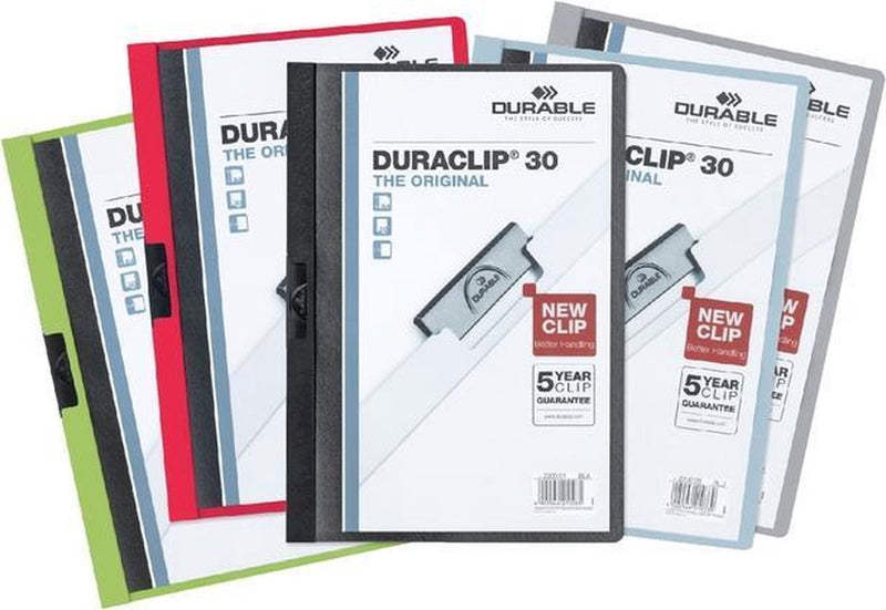 Durable klemmap duraclip a4 3mm 30v ass | 25 stuks