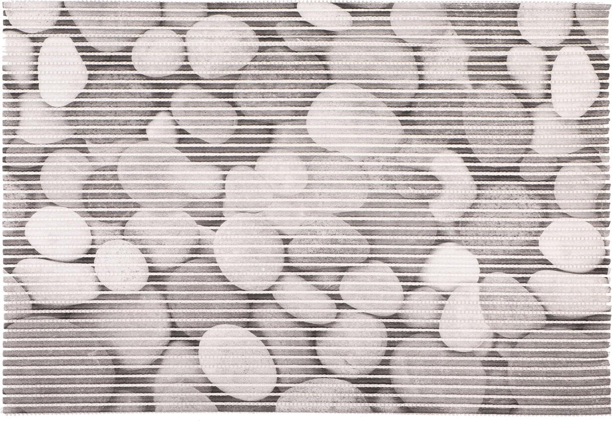 Differnz multi mat - stones - 100% pvc - 65 x 45 cm - grijs