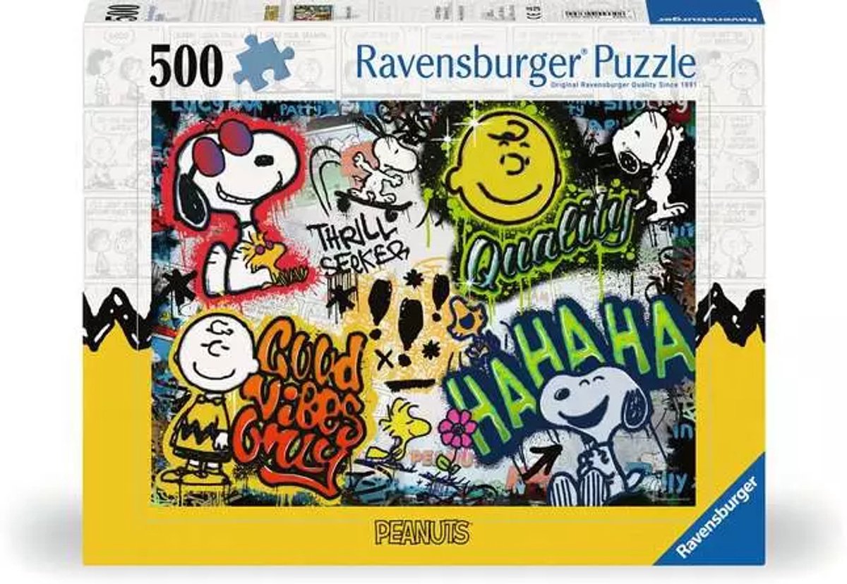 Ravensburger puzzel peanuts graffiti - legpuzzel - 500 stukjes