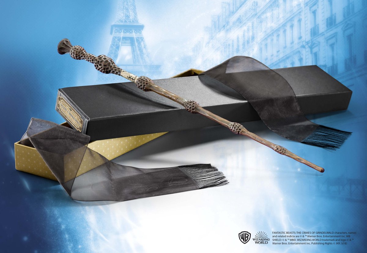 The noble collection fantastic beasts 2 wand gellert grindelwald