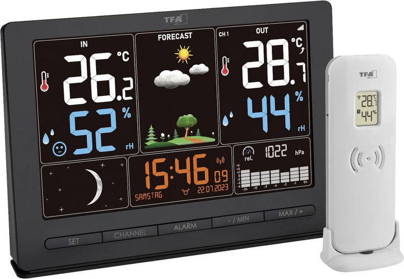 Tfa dostmann season 2 35.1118.01 draadloos weerstation verwachting voor 12 tot 24 uur aantal sensoren max.: 3 stuk(s)