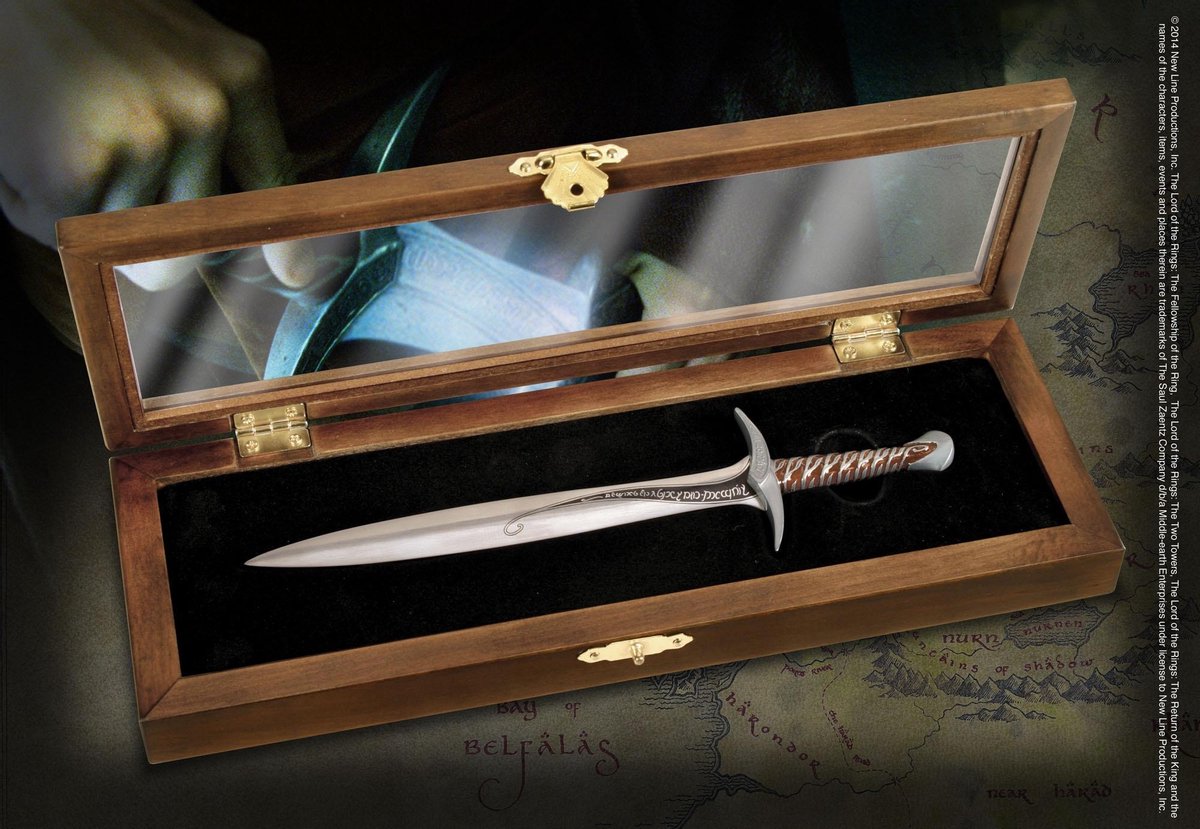 The noble collection the lord of the rings - sting 19 cm briefopener - zilverkleurig