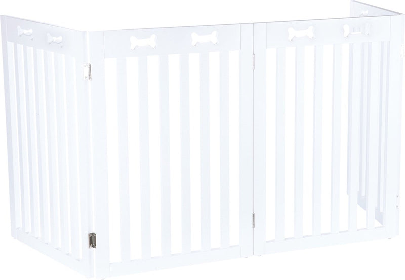 Trixie - afsluithek - 4 panelen - wit - 60-160x75 cm
