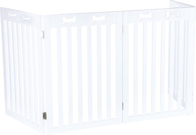 Trixie - afsluithek - 4 panelen - wit - 60-160x75 cm