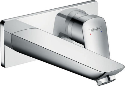 Hansgrohe logis ééngreeps wastafelmengkraan - inbouw - afbouwdeel - chroom - voorsprong uitloop 195 mm