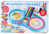 Playgo spiraal tekenset creatief speelgoed 2-in-1 33-delig. - afbeelding 1