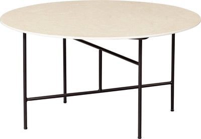 Woood vida bijzettafel - marmeren look - naturel - 40x75x75