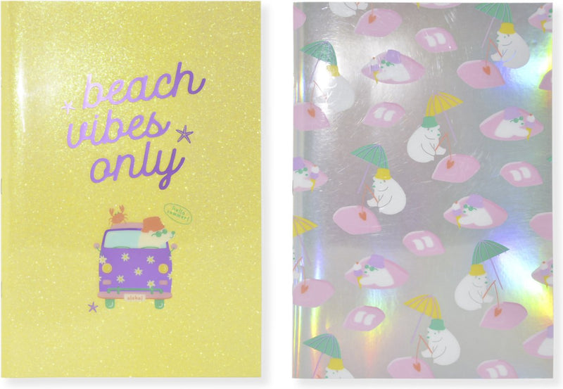 Kangaro schrift - beach happy - a4 - lijn - 2 stuks - pp omslag - k-pm310009