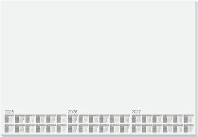 Kangaro bureau onderlegger - kalender 2025 2026 2027 - formaat 59.5x41cm - 5 stuks - afscheurbaar 30 vel
