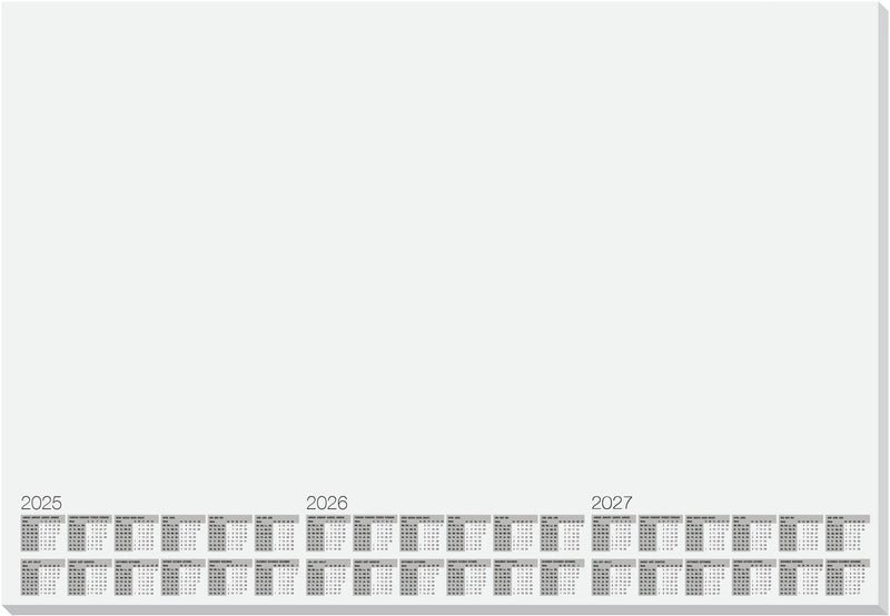 Kangaro bureau onderlegger - kalender 2025 2026 2027 - formaat 59.5x41cm - 5 stuks - afscheurbaar 30 vel - k-0014p225