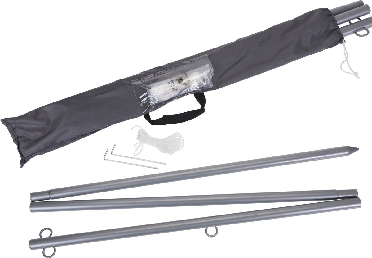 Merkloos sans marque paal voor schaduwdoek 220 cm polypropyleen zilver
