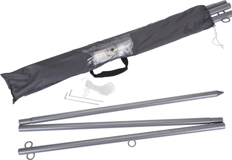 Merkloos sans marque paal voor schaduwdoek 220 cm polypropyleen zilver