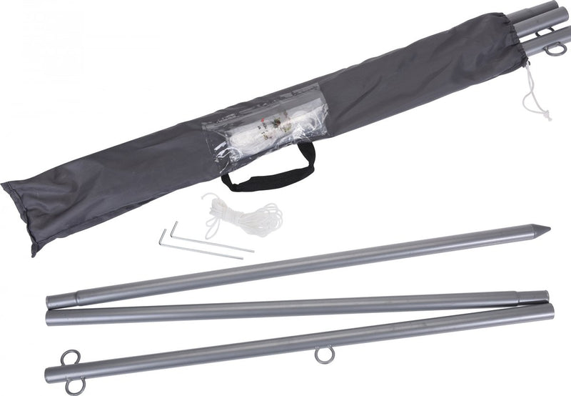 Merkloos sans marque paal voor schaduwdoek 220 cm polypropyleen zilver