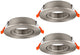 Eglo barranco inbouwspot - gu10 - ø 9 cm - grijs - set van 3 stuks - kantelbaar