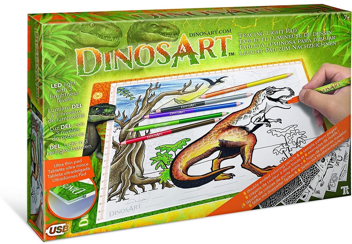 Nebulous stars dinosart teken tablet met licht
