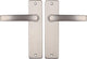 Starx deurklink zilver - rvs look â€“ deurbeslag â€“ deurkruk met schild â€“ blind - deurklink blok â€“ 43 x 180 x ã˜ 18 mm