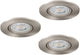 Eglo barranco inbouwspot - badkamer - gu10 - ø 8.4 cm - grijs - set van 3 stuks