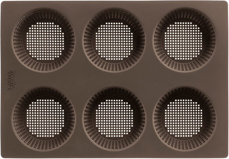Lékué bakvorm 6 broodjes - siliconen - brown