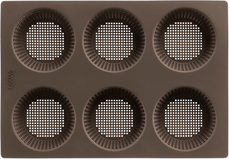 Lékué bakvorm 6 broodjes - siliconen - brown