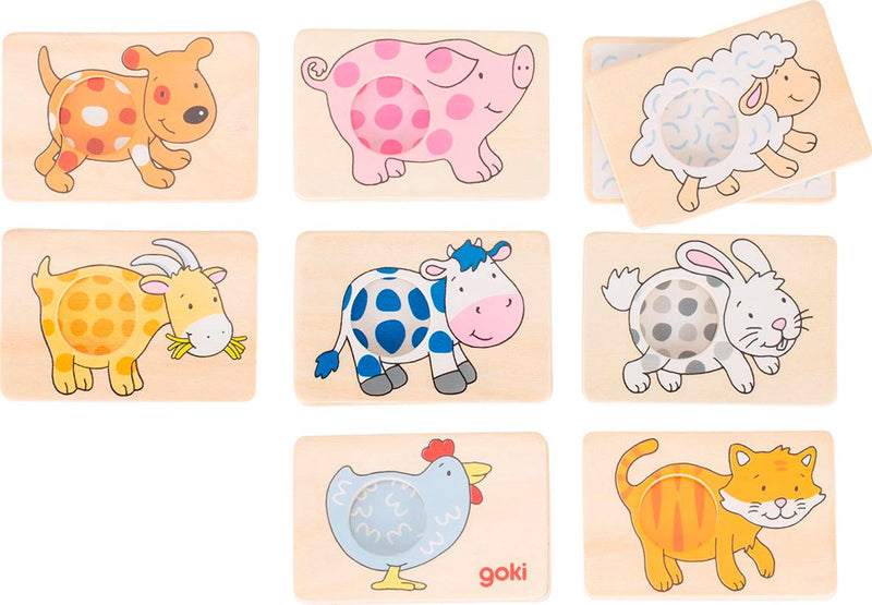 Goki memory - dieren - 16 delen - hout - 3 jaar