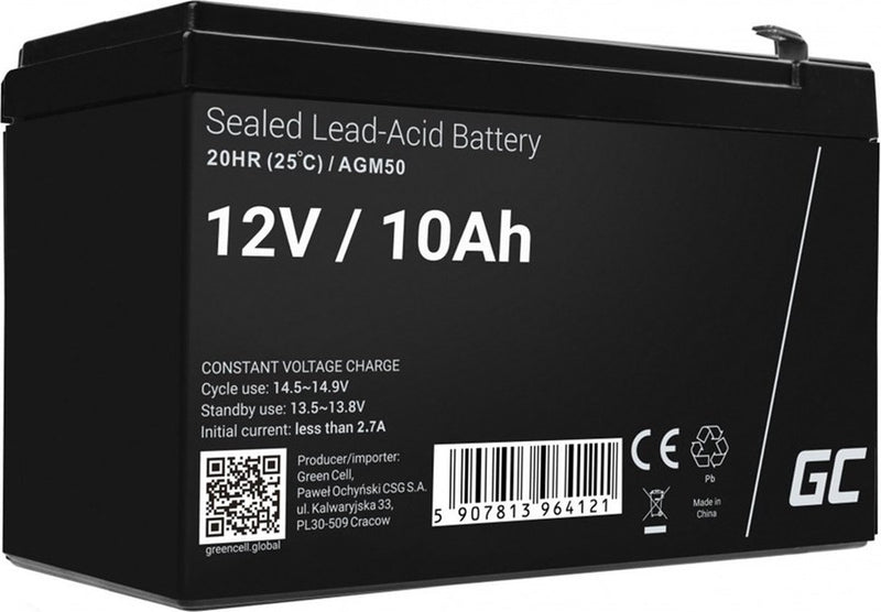 Green cell 12v 10ah 10000mah vrla agm accu