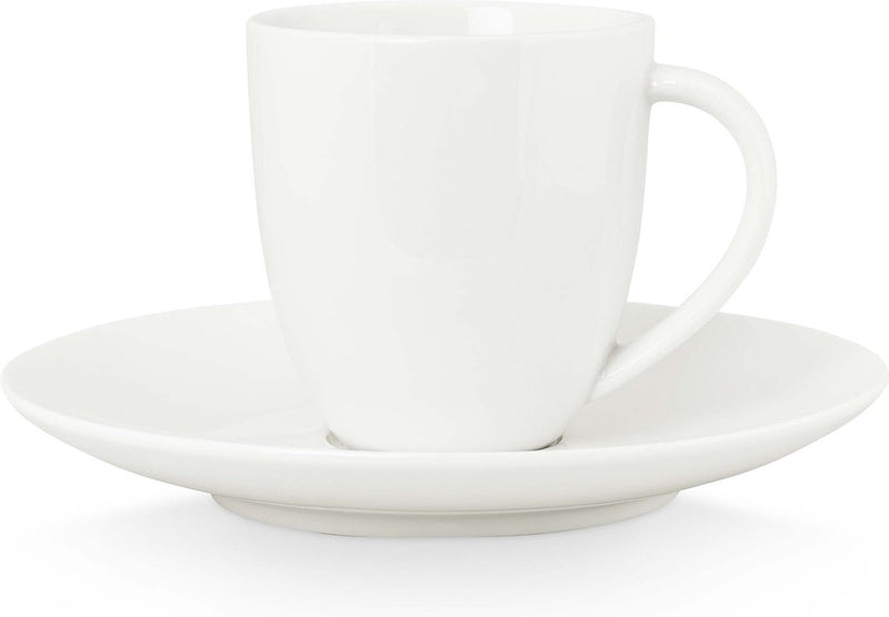 Vtwonen koffiekop met schotel - wit - porselein - 100ml