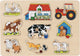 Goki houten noppenpuzzel boerderij, 9st.