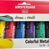 Royal talens amsterdam standard series acrylverf kleurrijke metallic set | 6 x 20 ml