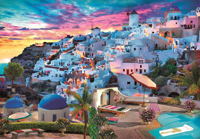 Clementoni - puzzel - 500 stukjes - uitzicht op griekenland - puzzel voor volwassenen - high quality collection