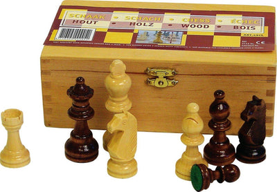 Abbey game schaakstukken - 87 mm - zwart wit