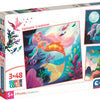 Clementoni legpuzzel super color vierkant fantasie, 3x48st.