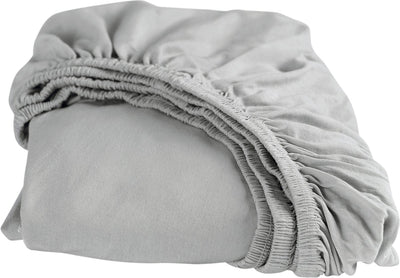 Cinderella hoeslaken - geschikt voor boxspring - jersey - 80 90x220 of 100x200 cm - tot 25 cm - lichtgrijs