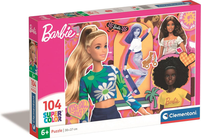 Clementoni - puzzel - 104 stukjes - barbie - kinderpuzzel - vanaf 6 jaar