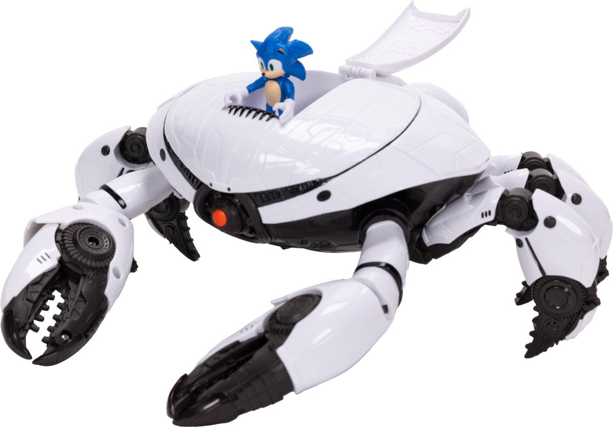 Jakks sonic movie, speelset: slagschip met sonic-figuur, 6 cm