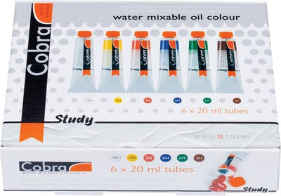 Royal talens cobra study olieverf set 6 x 20 ml