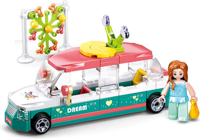 Sluban girls dream limousine bouwspeelgoed kinderen vanaf 6 jaar – constructiespeelgoed modelbouw luxe auto – bouwdoos met 117 bouwstenen en 1 minifiguur – m38-b0921a