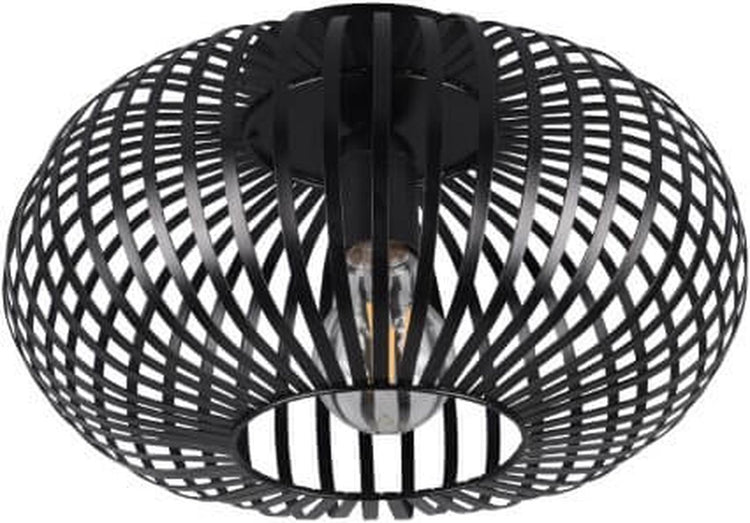 Trio johann - plafondlamp - zwart mat - excl. 1x e27 4 w - verlichting omhoog en omlaag