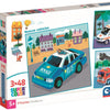 Clementoni legpuzzel super color vierkant hulpdiensten, 3x48st.