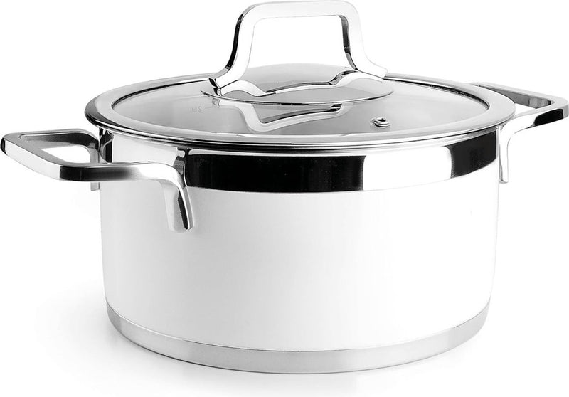 Lacor buffet kookpot met deksel - wit - ø 16cm